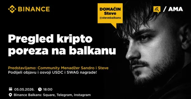 Binance Balkans danas organizuje AMA: Porez na kriptovalute u BiH i regionu u fokusu