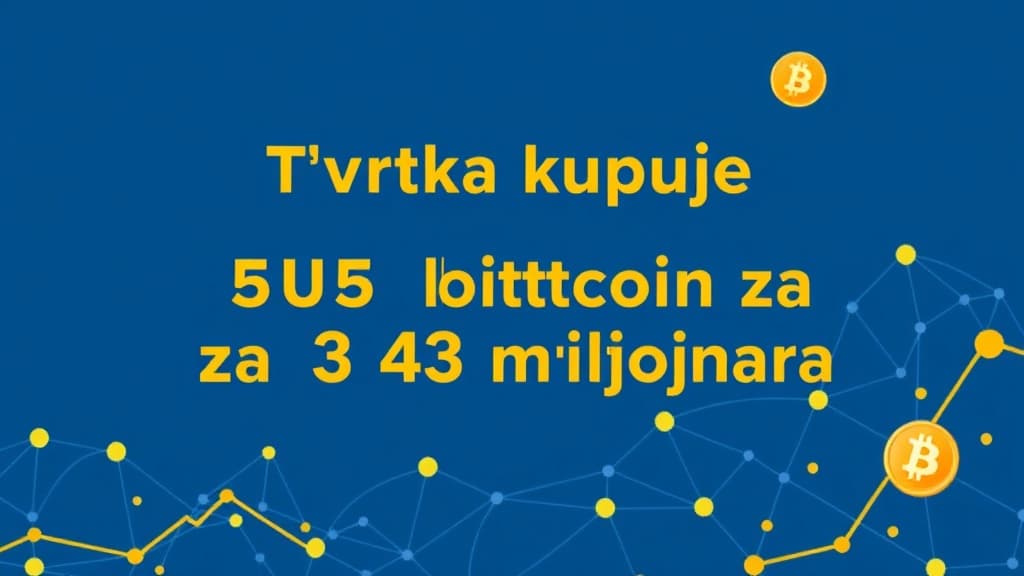 Tvrtka kupuje 535 bitcoina za 43 milijuna dolara